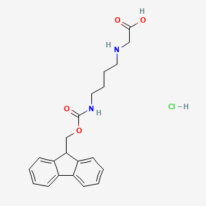 molecular formula C21H25ClN2O4 B13011747 Fmoc-N-(4-aminobutyl)-glycine hydrochloride 