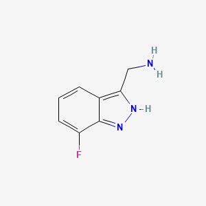 molecular formula C8H8FN3 B13011762 (7-fluoro-1H-indazol-3-yl)methanamine 