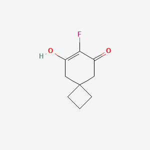 molecular formula C9H11FO2 B13011777 7-Fluoro-8-hydroxyspiro[3.5]non-7-en-6-one 