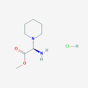 molecular formula C8H17ClN2O2 B13011805 3-(1-Piperidinyl)-D-Ala-OMe.HCl 