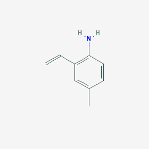 molecular formula C9H11N B13011810 4-Methyl-2-vinylaniline CAS No. 107734-14-5