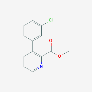 molecular formula C13H10ClNO2 B13011812 Methyl 3-(3-chlorophenyl)picolinate 