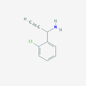 molecular formula C9H8ClN B13011825 1-(2-Chlorophenyl)prop-2-yn-1-amine 