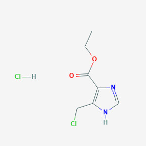 molecular formula C7H10Cl2N2O2 B13011861 Ethyl 5-(chloromethyl)-1H-imidazole-4-carboxylate hydrochloride 