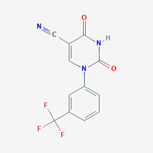 molecular formula C12H6F3N3O2 B1301188 5-Cyano-1-[3-(trifluoromethyl)phenyl]uracil CAS No. 75838-24-3