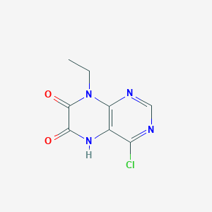 molecular formula C8H7ClN4O2 B13011953 4-Chloro-8-ethylpteridine-6,7(5H,8H)-dione 