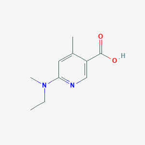 molecular formula C10H14N2O2 B13011992 6-(Ethyl(methyl)amino)-4-methylnicotinic acid 