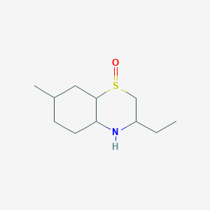 molecular formula C11H21NOS B13012002 3-Ethyl-7-methyloctahydro-2H-benzo[b][1,4]thiazine1-oxide 