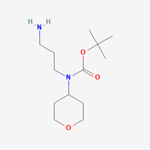 tert-butyl N-(3-aminopropyl)-N-(oxan-4-yl)carbamate