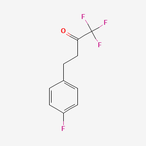 molecular formula C10H8F4O B13012018 1,1,1-Trifluoro-4-(4-fluorophenyl)butan-2-one 