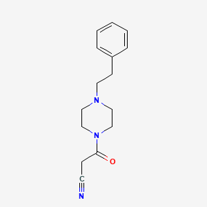 molecular formula C15H19N3O B1301202 3-Oxo-3-[4-(2-phenylethyl)piperazin-1-yl]propanenitrile CAS No. 717858-21-4