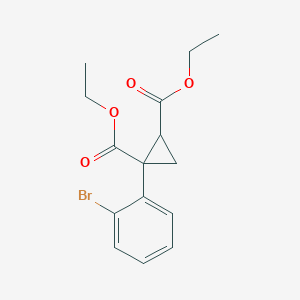 molecular formula C15H17BrO4 B13012034 Diethyl 1-(2-bromophenyl)cyclopropane-1,2-dicarboxylate 