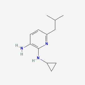 molecular formula C12H19N3 B13012066 N2-cyclopropyl-6-isobutylpyridine-2,3-diamine 