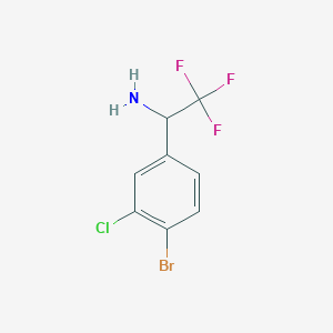 1-(4-Bromo-3-chlorophenyl)-2,2,2-trifluoroethanamine