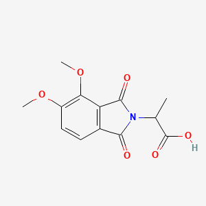 molecular formula C13H13NO6 B13012128 2-(4,5-Dimethoxy-1,3-dioxoisoindolin-2-yl)propanoic acid 