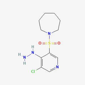 1-((5-Chloro-4-hydrazinylpyridin-3-yl)sulfonyl)azepane