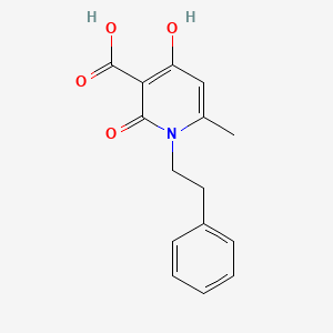 molecular formula C15H15NO4 B13012161 4-Hydroxy-6-methyl-2-oxo-1-phenethyl-1,2-dihydropyridine-3-carboxylic acid 