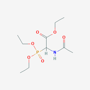 molecular formula C10H20NO6P B13012185 Ethyl 2-(diethyl phosphono)-2-acetamidoacetate 