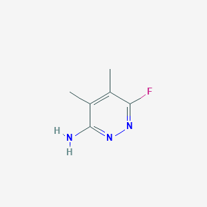 molecular formula C6H8FN3 B13012193 6-Fluoro-4,5-dimethylpyridazin-3-amine 