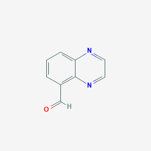 molecular formula C9H6N2O B130122 喹喔啉-5-甲醛 CAS No. 141234-08-4