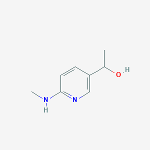 molecular formula C8H12N2O B13012204 1-(6-(Methylamino)pyridin-3-yl)ethanol 