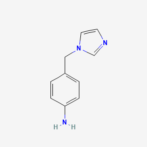 molecular formula C10H11N3 B1301224 4-咪唑-1-基甲基苯胺 CAS No. 56643-85-7