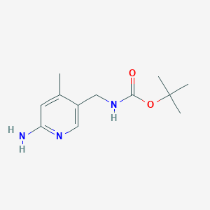 molecular formula C12H19N3O2 B13012240 tert-Butyl ((6-amino-4-methylpyridin-3-yl)methyl)carbamate 