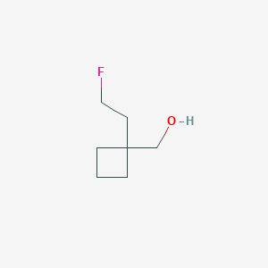 molecular formula C7H13FO B13012246 [1-(2-Fluoroethyl)cyclobutyl]methanol 