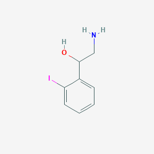 molecular formula C8H10INO B13012261 2-Amino-1-(2-iodophenyl)ethanol 