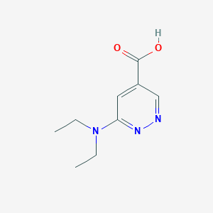 molecular formula C9H13N3O2 B13012269 6-(Diethylamino)pyridazine-4-carboxylic acid 