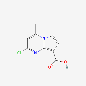 molecular formula C9H7ClN2O2 B13012330 2-Chloro-4-methylpyrrolo[1,2-a]pyrimidine-8-carboxylic acid CAS No. 1919049-55-0