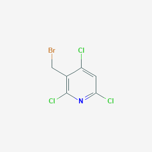 molecular formula C6H3BrCl3N B13012364 3-(Bromomethyl)-2,4,6-trichloropyridine 