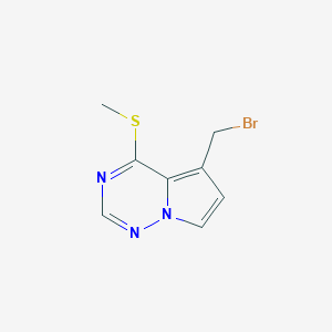 5-(Bromomethyl)-4-(methylthio)pyrrolo[2,1-f][1,2,4]triazine