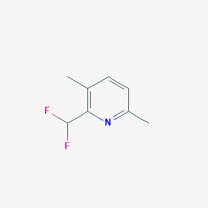 molecular formula C8H9F2N B13012383 2-(Difluoromethyl)-3,6-dimethylpyridine 