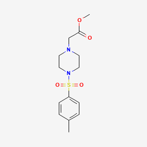 molecular formula C14H20N2O4S B13012392 Methyl 2-[4-(4-methylbenzenesulfonyl)piperazin-1-yl]acetate 