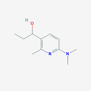 molecular formula C11H18N2O B13012396 1-(6-(Dimethylamino)-2-methylpyridin-3-yl)propan-1-ol 