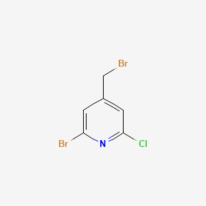 molecular formula C6H4Br2ClN B13012440 2-Bromo-4-(bromomethyl)-6-chloropyridine 