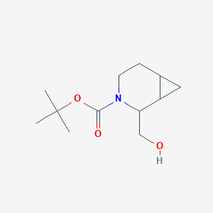 molecular formula C12H21NO3 B13012441 tert-Butyl 2-(hydroxymethyl)-3-azabicyclo[4.1.0]heptane-3-carboxylate 