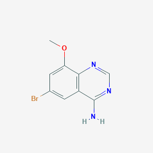 molecular formula C9H8BrN3O B13012449 6-Bromo-8-methoxyquinazolin-4-amine 