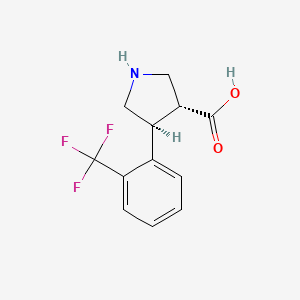 (3R,4S)-4-(2-(Trifluoromethyl)phenyl)pyrrolidine-3-carboxylic acid