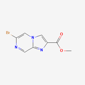 molecular formula C8H6BrN3O2 B13012523 Methyl 6-bromoimidazo[1,2-a]pyrazine-2-carboxylate 