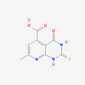 molecular formula C9H7N3O3S B13012547 2-Mercapto-7-methyl-4-oxo-3,4-dihydropyrido[2,3-d]pyrimidine-5-carboxylic acid 