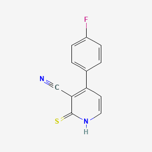 molecular formula C12H7FN2S B13012557 4-(4-Fluorophenyl)-2-thioxo-1,2-dihydropyridine-3-carbonitrile 