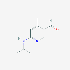 molecular formula C10H14N2O B13012565 6-(Isopropylamino)-4-methylnicotinaldehyde 