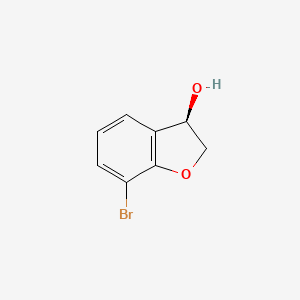 molecular formula C8H7BrO2 B13012581 (R)-7-Bromo-2,3-dihydrobenzofuran-3-ol 