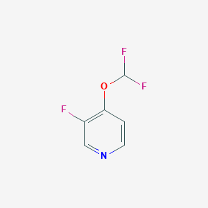 molecular formula C6H4F3NO B13012590 4-(Difluoromethoxy)-3-fluoropyridine 