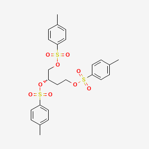 molecular formula C25H28O9S3 B13012598 (S)-1,2,4-Tritosyl butanetriol 