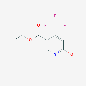 molecular formula C10H10F3NO3 B13012609 Ethyl 6-methoxy-4-(trifluoromethyl)nicotinate 