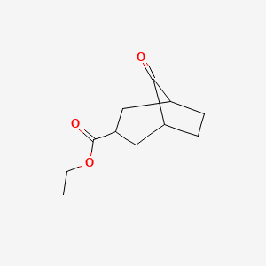 molecular formula C11H16O3 B13012622 Ethyl 8-oxobicyclo[3.2.1]octane-3-carboxylate 