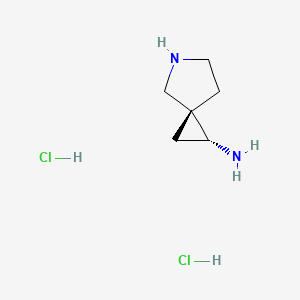 molecular formula C6H14Cl2N2 B13012636 (1R,3R)-5-Azaspiro[2.4]heptan-1-amine dihydrochloride 